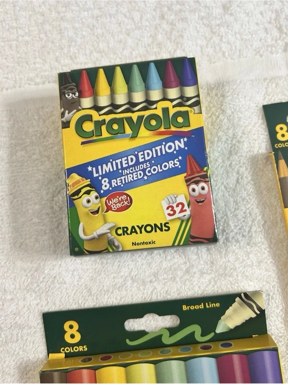 New! Crayola Retired Colors Crayons Markers Colored Pencils Coloring Book Lot
